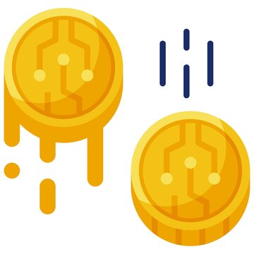Up and down icon, Crypto related vector illustration