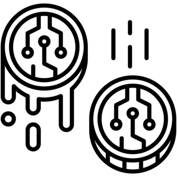 Up and down icon, Crypto related vector illustration