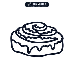 cinnamon roll icon symbol template for graphic and web design collection logo vector illustration
