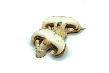 Mushroom sliced ​​isolated on white background
