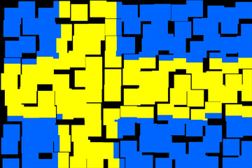 Sweden. Flag of Sweden. Horizontal design. llustration of the flag of Sweden. Horizontal design. Abstract design. Illustration. Map.