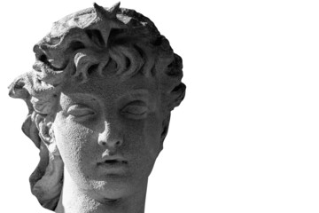 Olympic goddess of love in antique mythology Aphrodite (Venus) Fragment of ancient statue. Black...