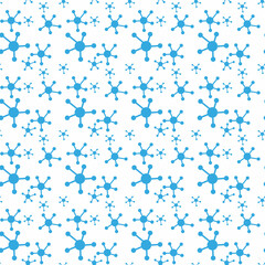 Dots with connections, triangles seamless vector background