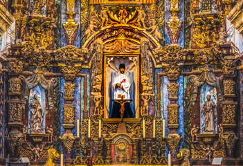 Saint Xavier Statue Mission San Xavier Catholic Church Tuscon Arizona