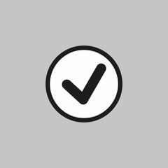 Check mark icon vector. Checklist icon symbol illustration. Verify, confirm icon