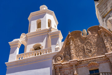 Fototapeta na wymiar Front Mission San Xavier del Bac Catholic Church Tuscon Arizona