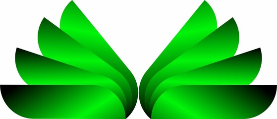 Green wings Abstract 013