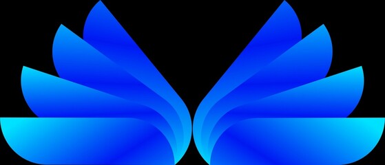 Blue wings Abstract 010