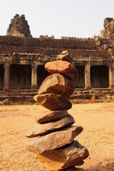 pile of stone in Angkor wat