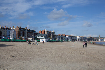 Views of Weymouth Beach in Dorset in the UK
