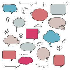 Speech Bubble set. Talk bubble. Cloud speech bubbles collection. Vector