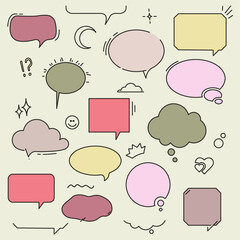 Speech Bubble set. Talk bubble. Cloud speech bubbles collection. Vector