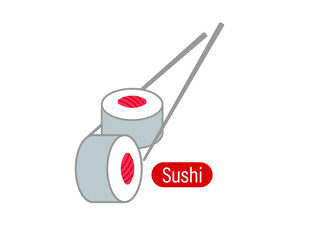 sushi icon, logo vector illustration 