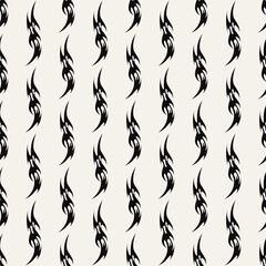 Abstract pattern tattoo fire sketch. Artistic death metal logo design. Black illustration in Metalcore style on a white background.