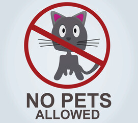 No pets allowed sign. vector