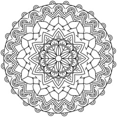 Flower mandala. Vintage decorative elements. Eastern pattern. Islam, Arabic, Indian, Moroccan