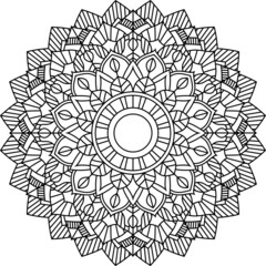 Flower mandala. Vintage decorative elements. Eastern pattern. Islam, Arabic, Indian, Moroccan