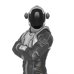 astronaut explorer is waiting for some action © DM7
