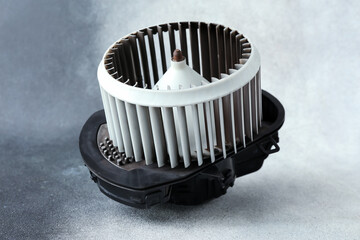 Car heater fan on grunge background