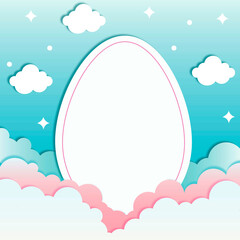 postcard easter egg pink