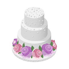 Isometric Wedding Cake Composition