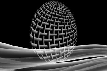 3d fractal illustration. Abstract fractal in bright and colorful color. Abstract forms.	