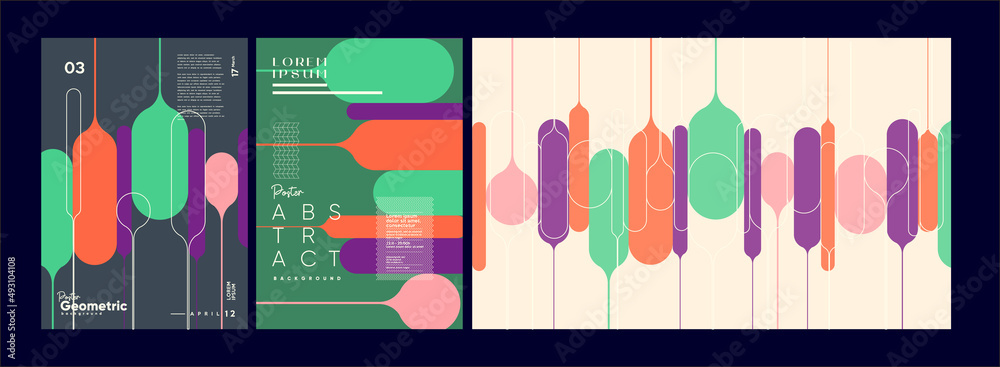 Canvas Prints abstract geometric background. simple shapes with trendy pattern. vector illustration. trendy backgr
