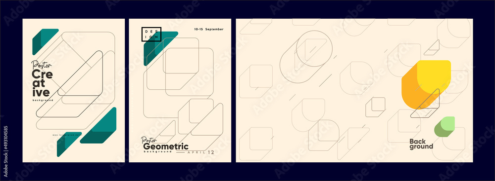 Canvas Prints abstract geometric background. simple shapes with trendy pattern. vector illustration. trendy backgr