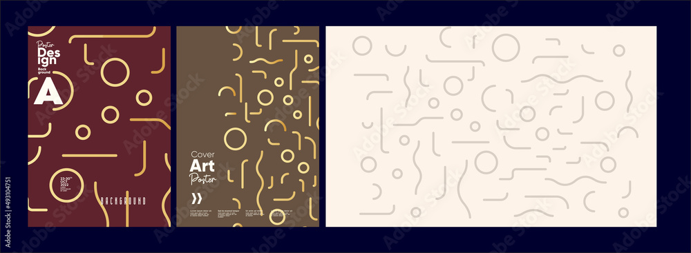 Wall mural abstract geometric background. simple shapes with trendy pattern. vector illustration. trendy backgr