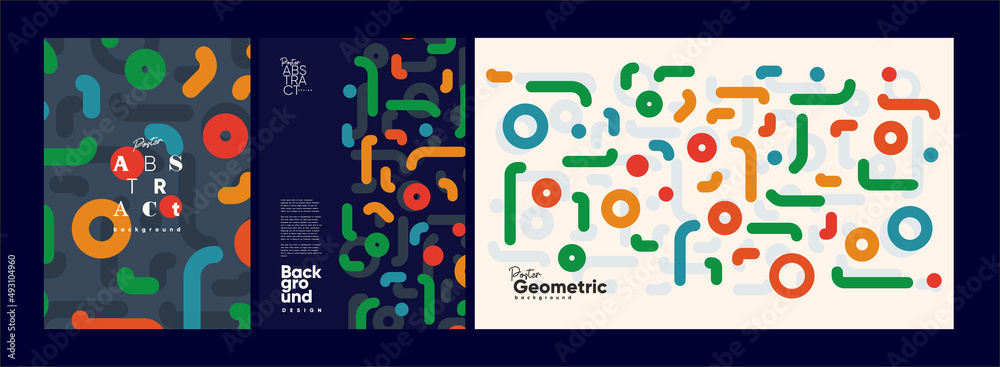 Canvas Prints abstract geometric background. simple shapes with trendy pattern. vector illustration. trendy backgr