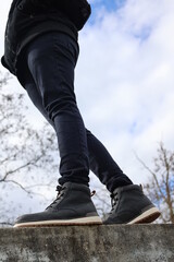 Cool Black Jeans with Nice Skater Shoes