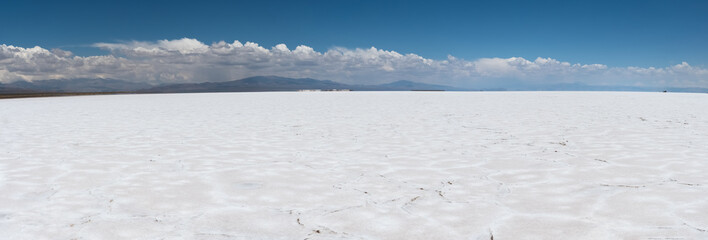Salinas Grandes, a huge salt flat in Jujuy and Salta, Argentina. Its lithium, sodium and potassium...