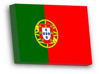 Obraz premium 3D vector flag of Portugal