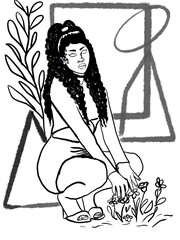 person with a flowers