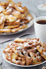 Angel wings, traditional sweet crisp pastry