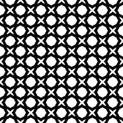 Black and white seamless pattern texture. Greyscale ornamental graphic design. Mosaic ornaments. Pattern template. Vector illustration. EPS10.