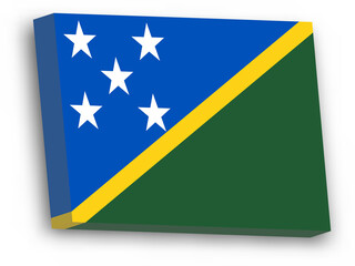 3D vector flag of Solomon Islands