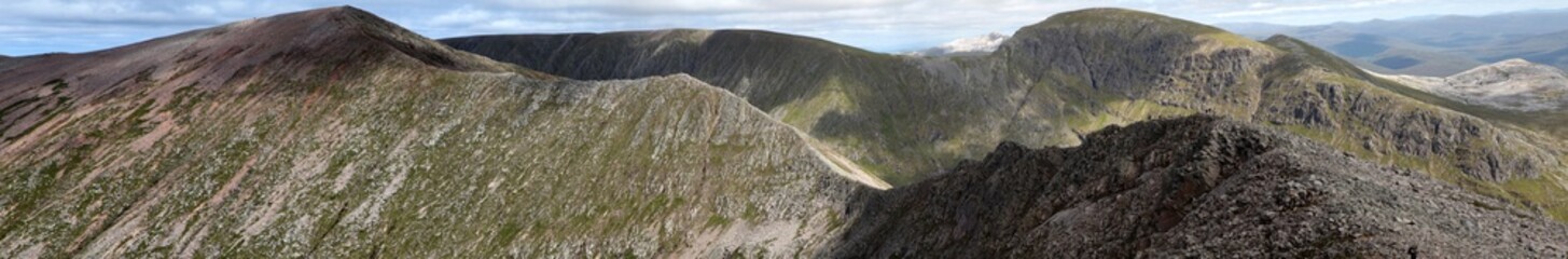 View from the ascent of Ben Nevis by the Carn Mor Dearg Arete - Fort William - Highlands - Scotland - UK