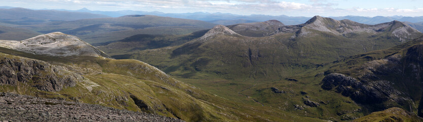 View from the ascent of Ben Nevis by the Carn Mor Dearg Arete - Fort William - Highlands - Scotland - UK