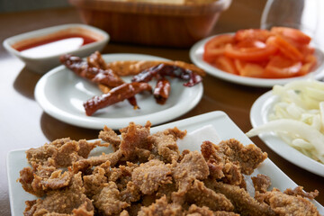 Traditional Turkish Liver kebab, Edirne ciger