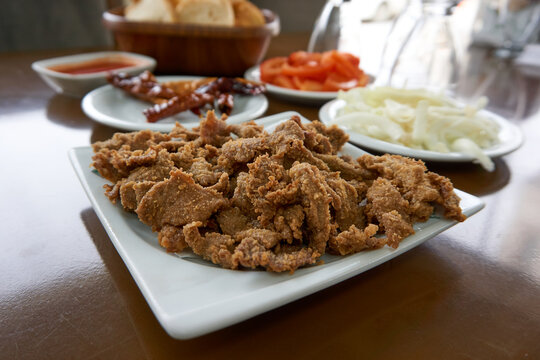 Traditional Turkish Liver kebab, Edirne ciger