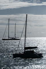 Evening time at Simpson Bay on the Dutch side of the Caribbean island of St Martin