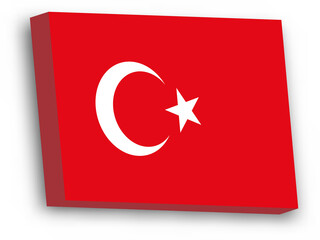 3D vector flag of Turkey