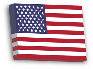 3D vector flag of United States of America
