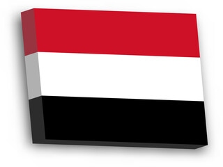 3D vector flag of Yemen