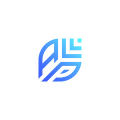 AP LETTER VECTOR LOGO ABSTRAK
