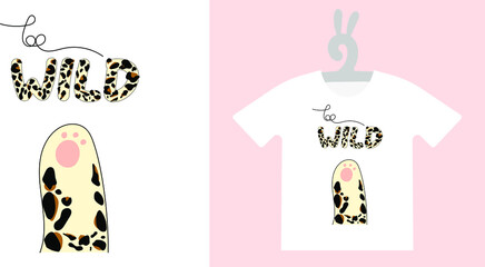 Baby Prints on T-shirts, sweatshirts, wall art. Hand Drawn Nursery Art. Isolated vector illustration