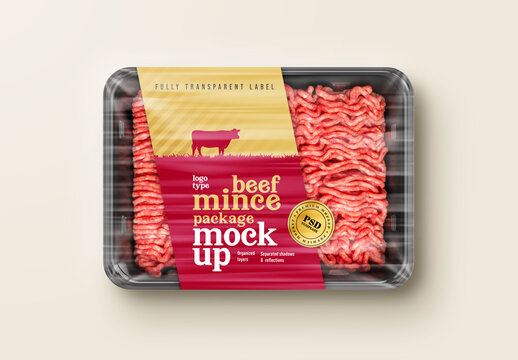 Beef Mince Package Mockup