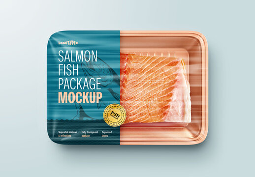 Salmon Fish Package Mockup