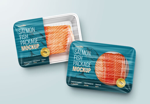 Salmon Fish Package Mockup